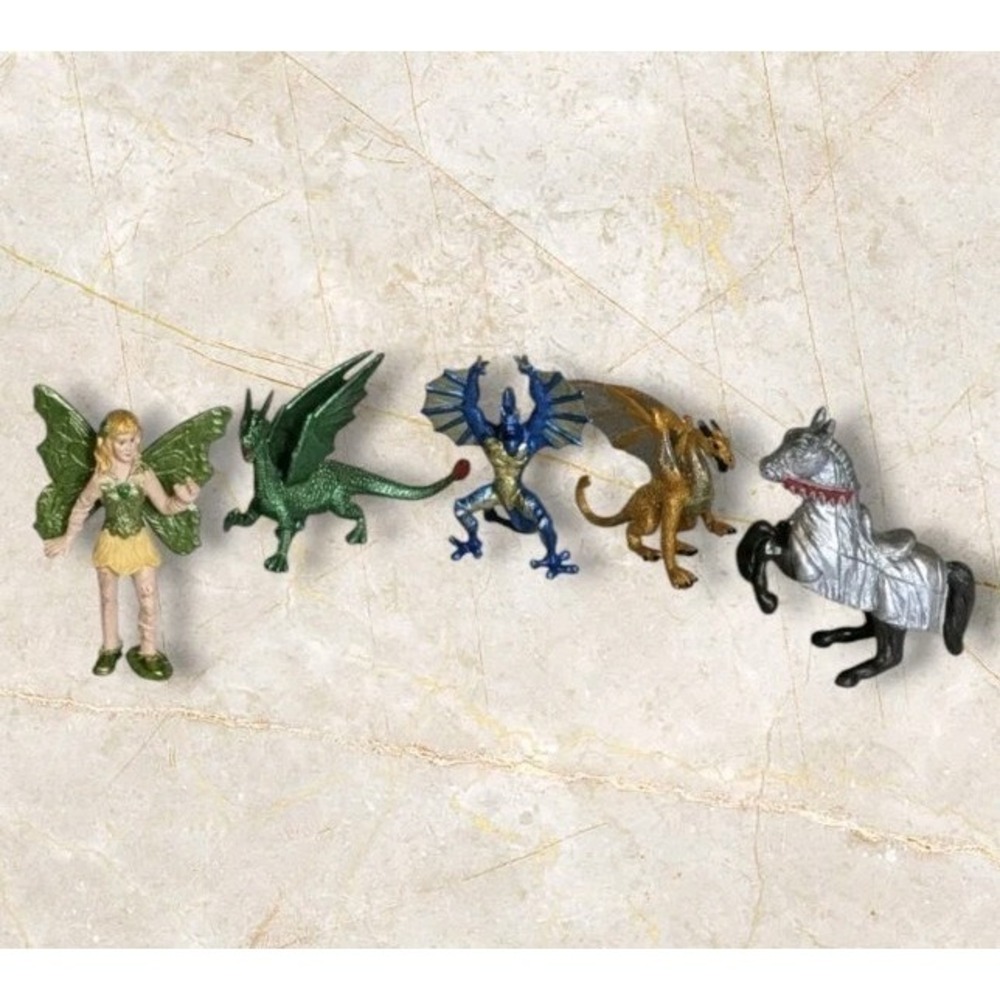 Safari Fantasy Figures Dragon Fairy Garden Horse Cake Toppers Mythical Mini Iris
